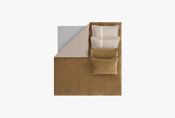 Charme Estie Camel Fluweel Saten Dekbedovertrekset Tweepersoons