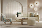 Perge 3 -Zitsbank met Slaapfunctie + Fauteuil Creme - foto 3