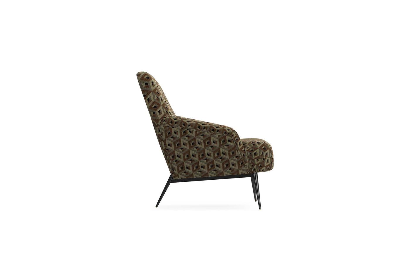 Valdera Fauteuil Linnen geweven Bruin - foto 3