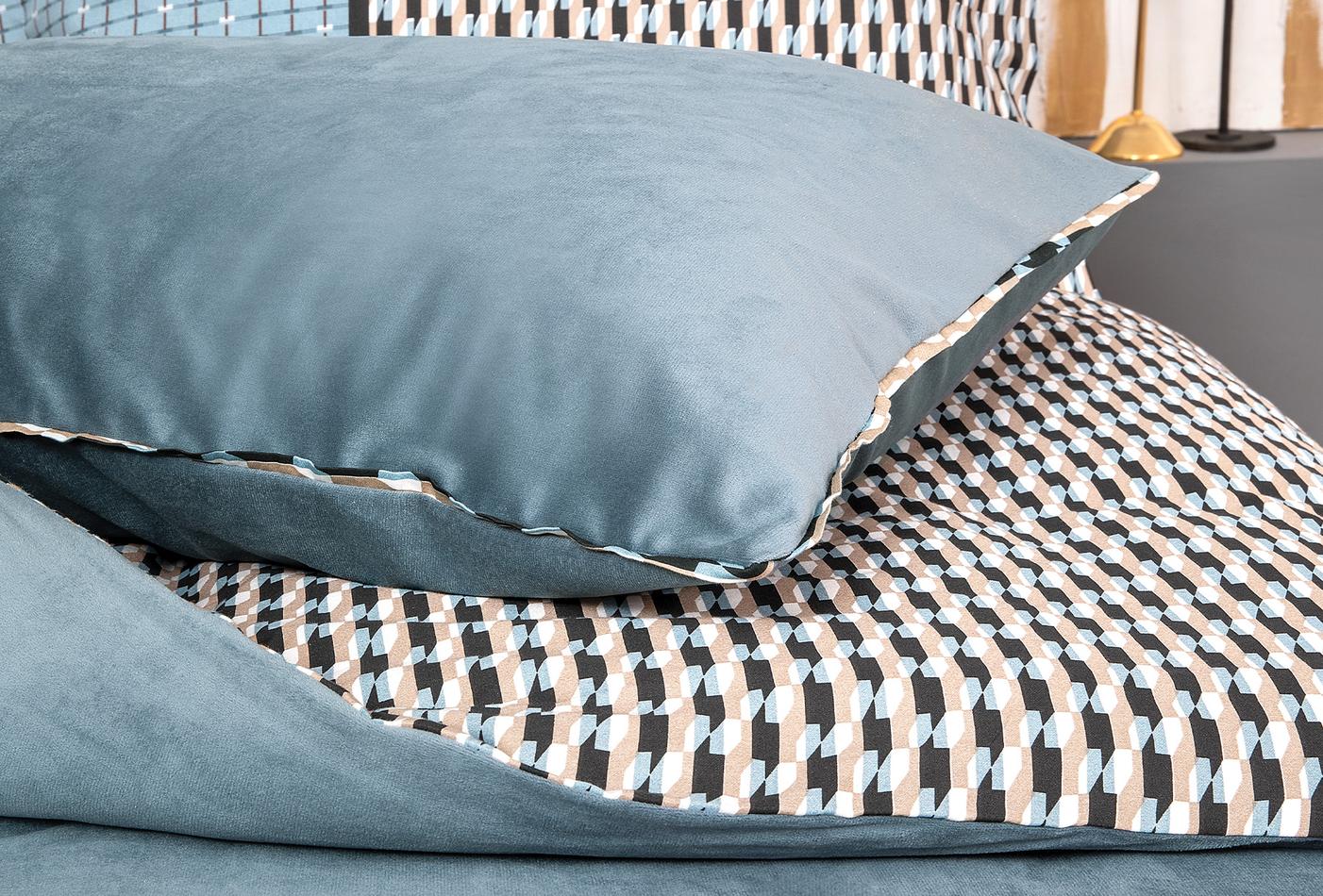 Charme Savio Indigo Fluweel Saten Dekbedovertrekset Tweepersoons Xl - foto 3