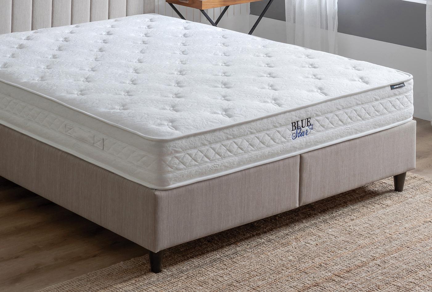 Blue Star Bed Boxspring met hoofdbord 90x190 cm Beige - foto 5