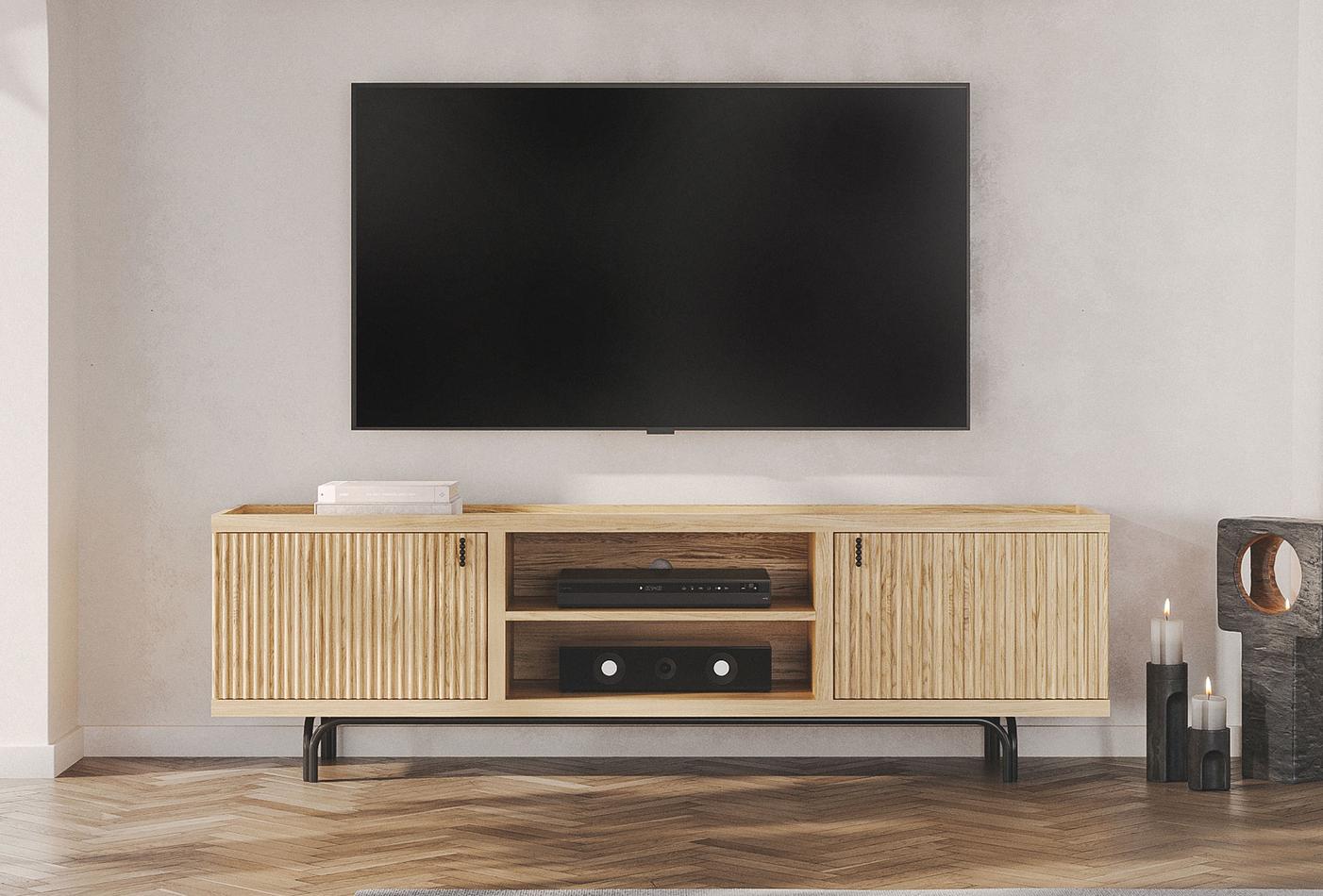 Austin TV-Kast Donker OAK kleur 200x60 cm - foto 3