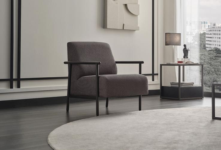 Berta Fauteuil Chenille Antraciet