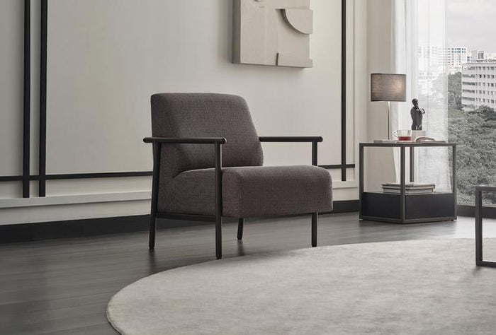 Berta Fauteuil, Chenille, Antraciet