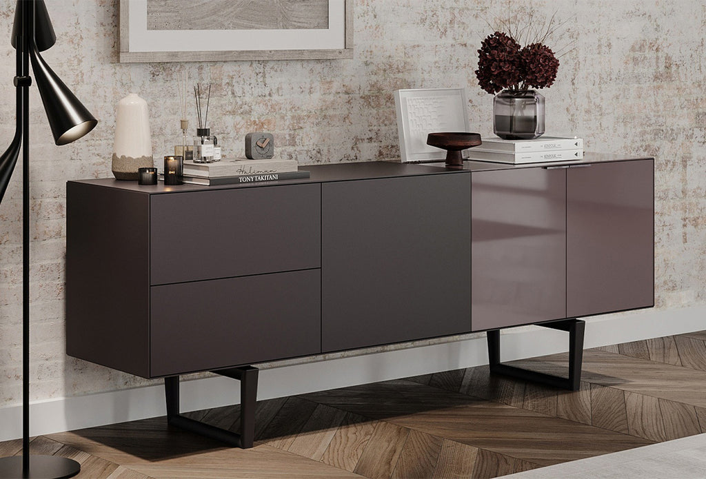 Modena High Gloss Bruin Dressoir 203x79 cm