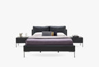 Legato Bed met hoofdbord 160x200 cm Grijs leatherlook - foto 2