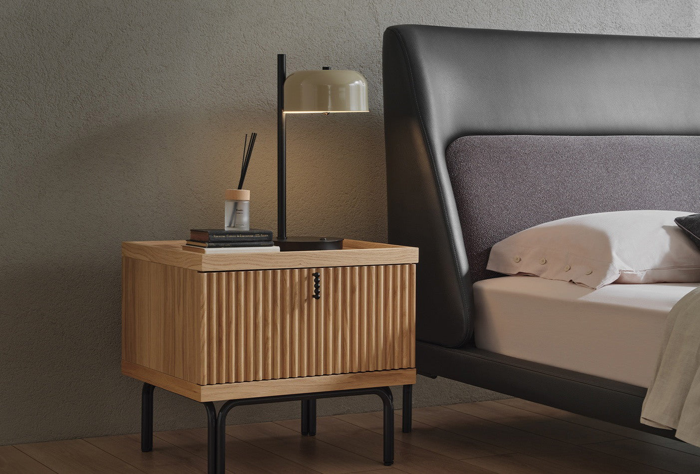 Austin Bed Met Hoofdbord Grijs Donker Grijs - foto 5
