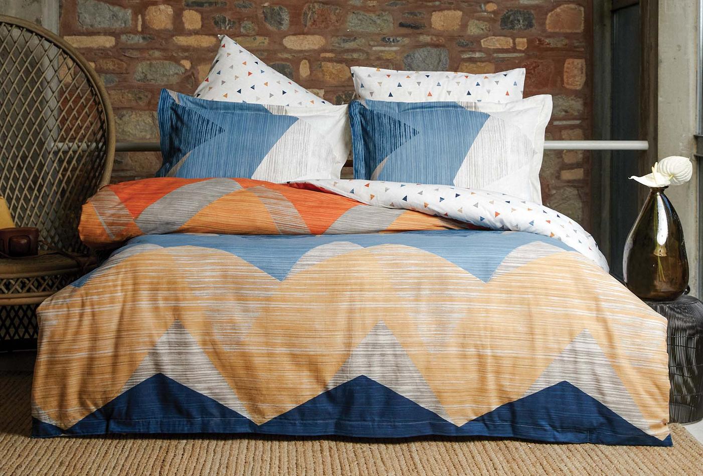 Aden Marineblauw Dekbedovertrekset Eenpersoons
