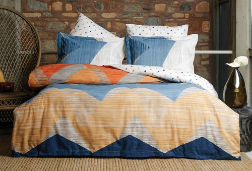 Aden Marineblauw Dekbedovertrekset Eenpersoons