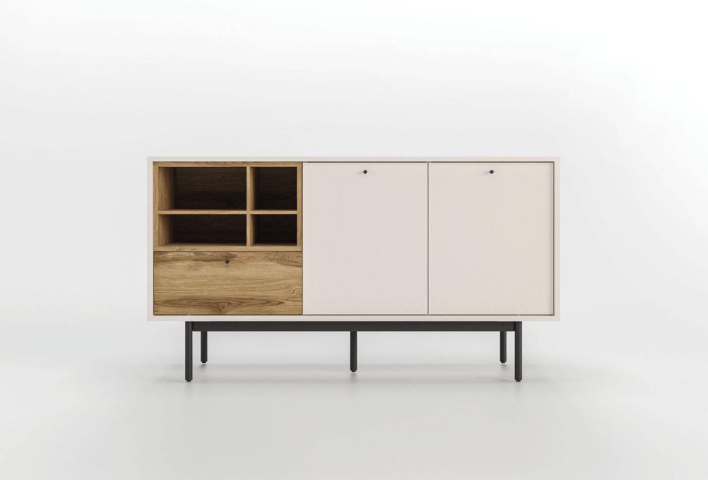 Loreto Klein Dressoir Eettafel Uitschuifbaar 120 cm Cordell Eetkamerstoel 4 Stuks - foto 3