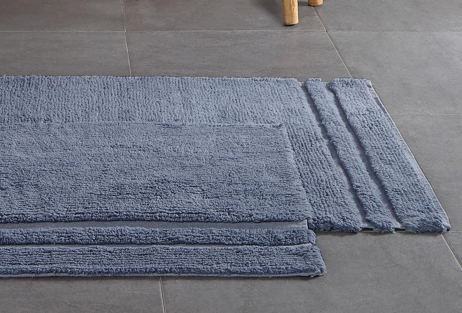 Felicia Indigo Badkamer Mat Set 50X60 Cm 60X100 Cm
