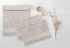 Essentials Beige Hand- & gezichtshanddoekset 3-delig 50x90 cm