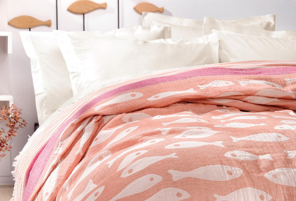 Veta Oranje Pique Bed Sprei Tweepersoons