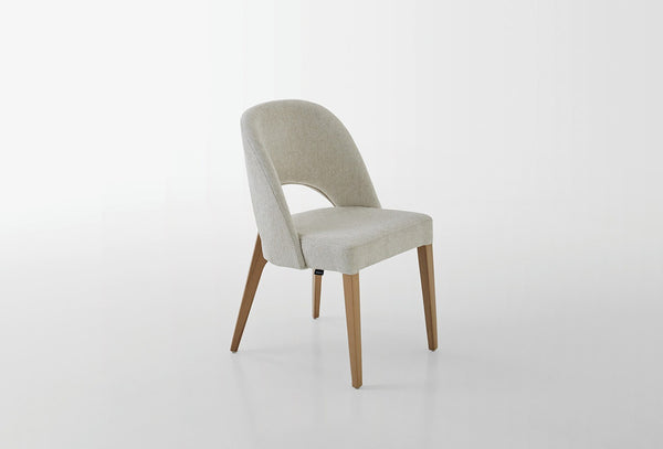 Perge Eetkamerstoel Chenille Stof Creme