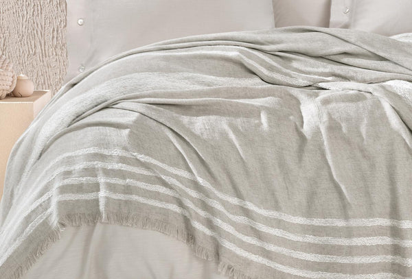 Theo Beige Bed Sprei Tweepersoons