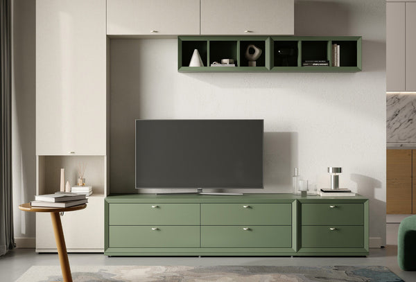 Fit Flex 4 met lades met basis Module Groen 160X49