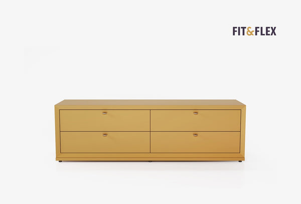 Fit Flex 4 met lades met basis Module Geel 160X49