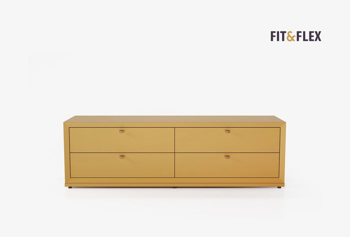 Fit Flex 4 met lades met basis Module Geel 160X49