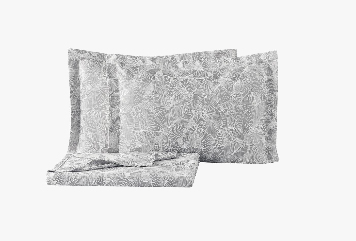 Leaf Grijs Bed Sprei Seti Tweepersoons - foto 2