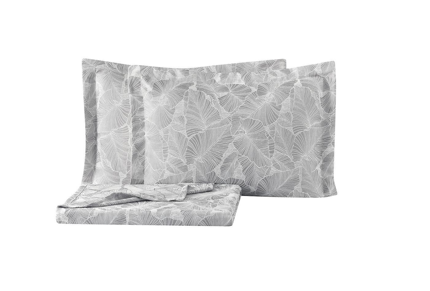 Leaf Grijs Bed Sprei Seti Tweepersoons - foto 4