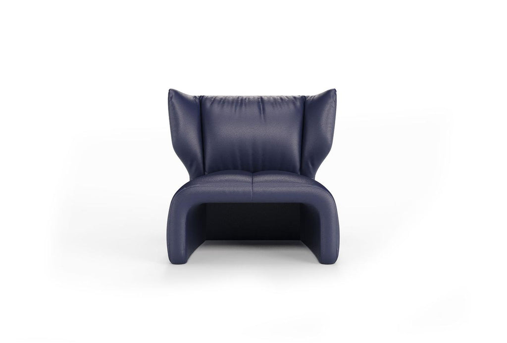 Puddle Fauteuil Echt leer Marine - foto 6