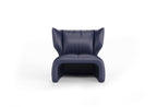 Puddle Fauteuil Echt leer Marine - foto 6