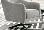 Maison Fauteuil Draaibaar op poten Linnen geweven Zwart - foto 5