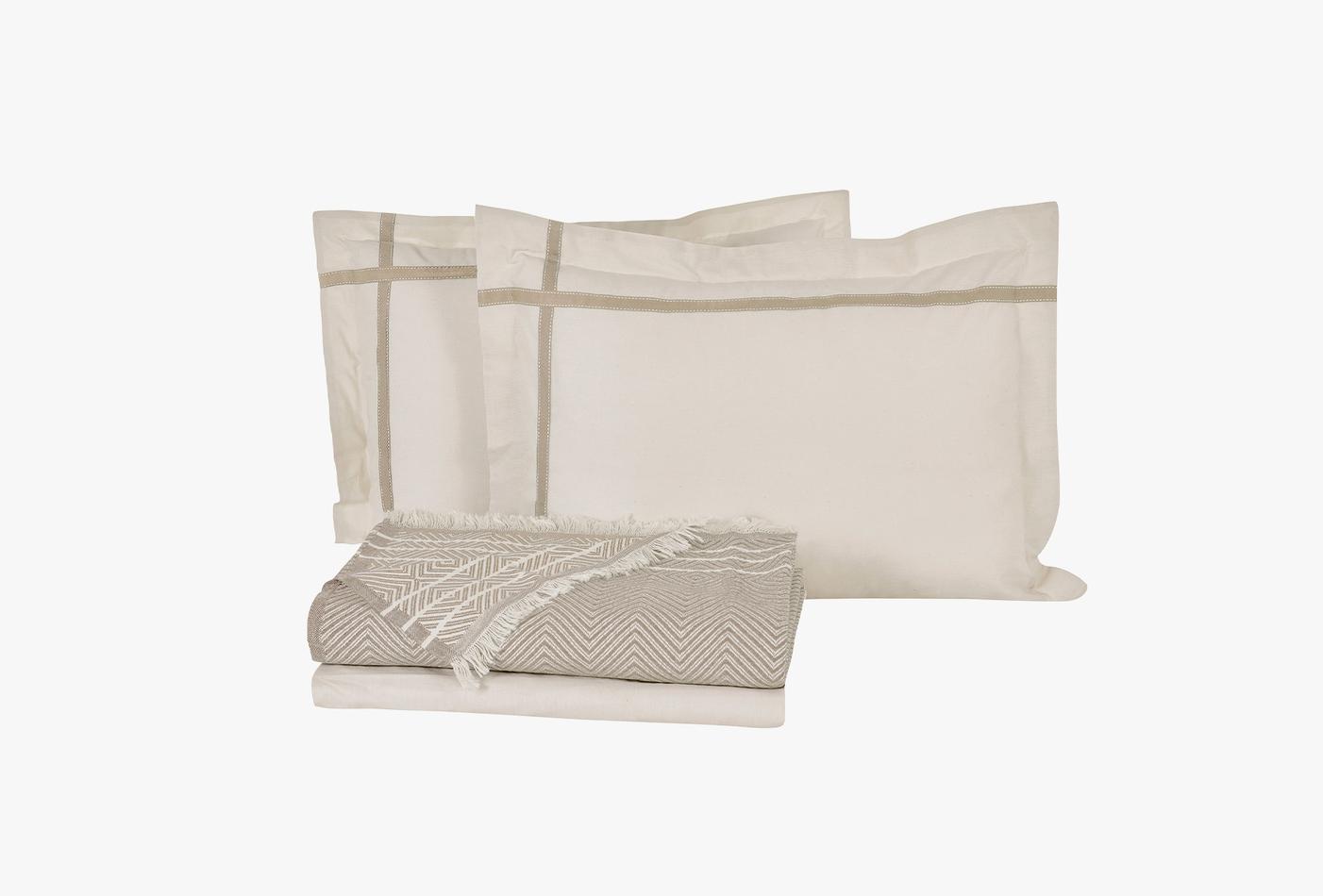 Colin Beige Pique Tk Eenpersoons - foto 2