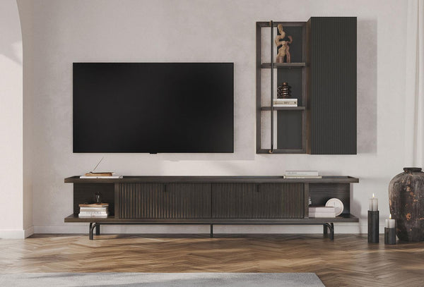 Austin Midi Tv-meubel Donker OAK kleur 250X45 Cm