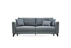 Grace 3-Zitsbank met Slaapfunctie Linnen geweven Blauw - foto 2