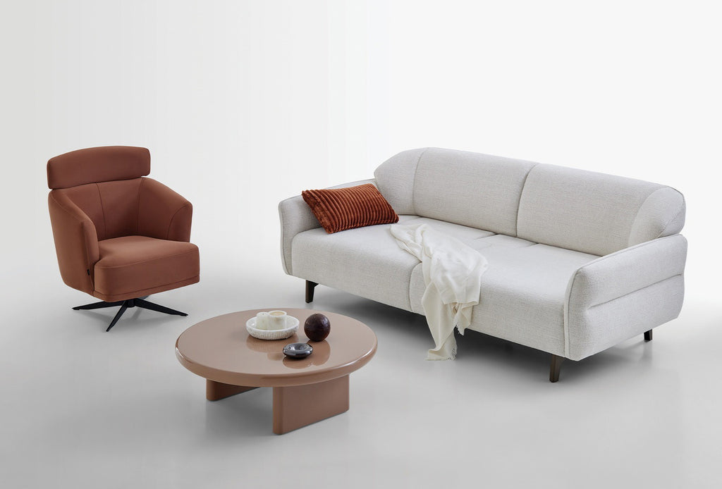 Hera 3-Zitsbank met Slaapfunctie + Fauteuil Geweven stof Wit - foto 2