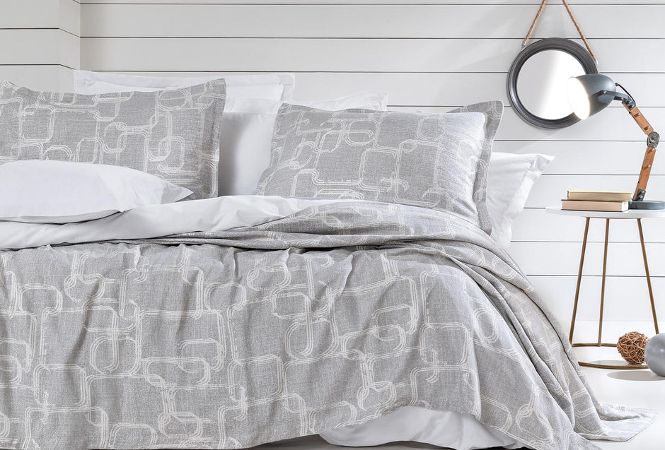Adena Grijs Bedsprei Eenpersoons