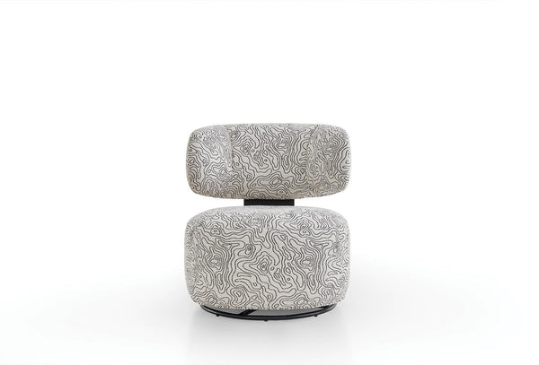 Soho Fauteuil Draaibaar op poten Geweven stof 55601 Wit