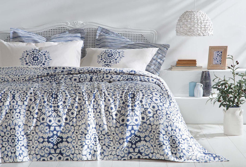 Sancia Blauw Pique Tk Eenpersoons
