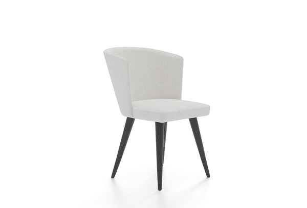 Modena OAK op poten Eetkamerstoel Geweven stof 50701 Wit