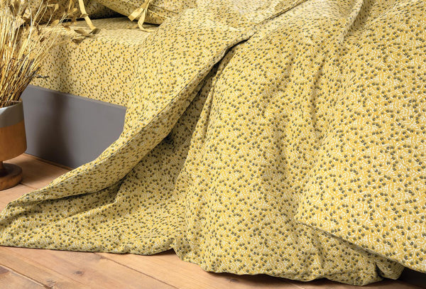 Mix Match Ditsy Safran Dekbedovertrek Eenpersoons