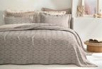 Morty Taupe Bed Sprei Seti Tweepersoons