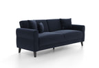 Astera Plus 3-Zitsbank met slaapfunctie Fluweel Marineblauw - foto 2