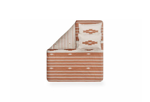 Nomi Terracotta Dekbedovertrek Seti Eenpersoons