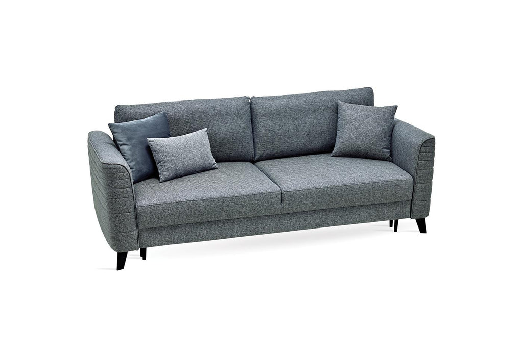 Grace 3-Zitsbank met Slaapfunctie Linnen geweven Blauw - foto 3