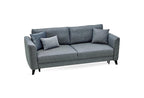 Grace 3-Zitsbank met Slaapfunctie Linnen geweven Blauw - foto 3