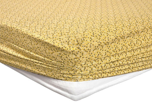 Mix Match Ditsy Safran Hoeslaken Eenpersoons
