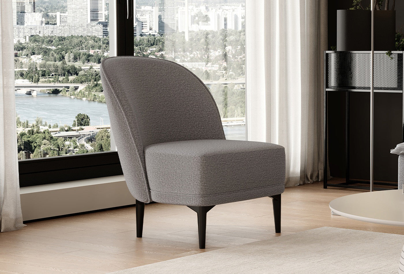 Passa Fauteuil Linnen geweven Zilver
