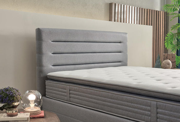 Supreme Pedic Bed Boxspring met hoofdbord 100X200 Cm Blauw
