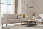 Paloma 3-Zitsbank met Slaapfunctie + Fauteuil Linnen geweven Creme - foto 4