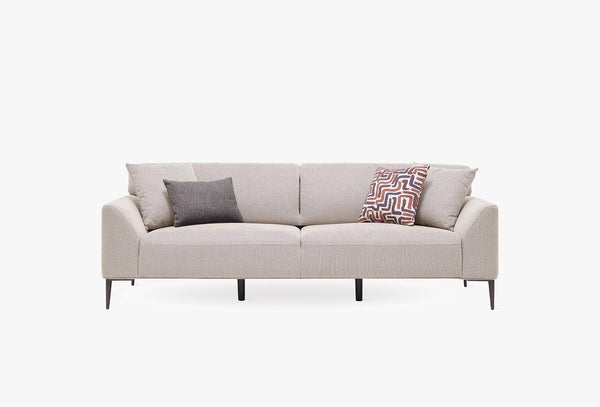 Berta 3-Zitsbank met slaapfunctie + Fauteuil Linnen geweven 17601 Beige