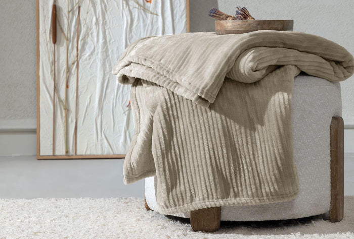 Adel Beige Tv-plaid 140X190 Cm