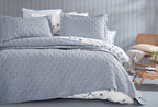 Lennox Indigo Bed Sprei Eenpersoons