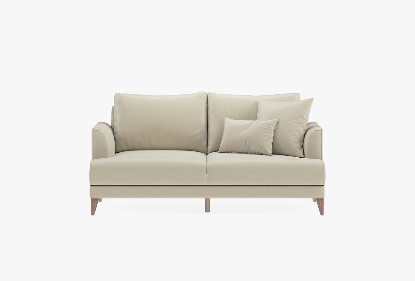Fiore 2-Zitsbank met Slaapfunctie Mohair Creme
