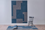 Diagram Vloerkleed Blauw Grijs 160x230